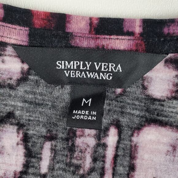 Simply Vera Wang Round Hem Core Tee Short Sleeve Crewneck T-Shirt Top M - Picture 3 of 5